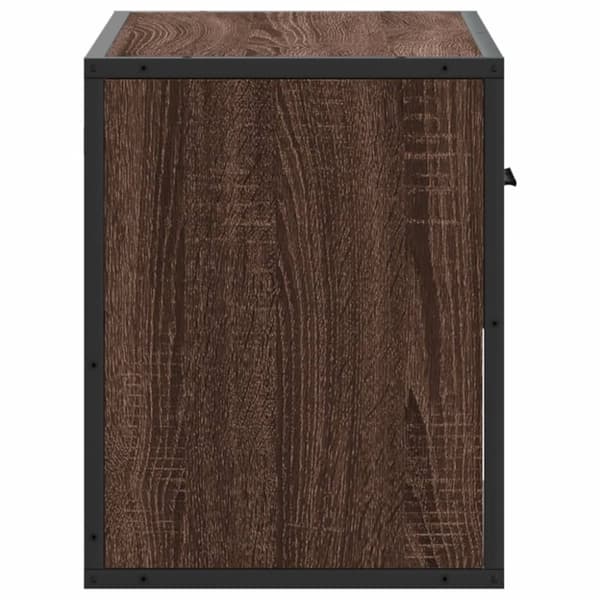 vidaXL TV-benk brun eik 60x31x39,5 cm konstruert tre og metall