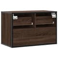 Miniatyrbilde 7 av 11: vidaXL TV-benk brun eik 60x31x39,5 cm konstruert tre og metall