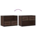 Miniatyrbilde 8 av 11: vidaXL TV-benk brun eik 60x31x39,5 cm konstruert tre og metall