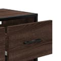 Miniatyrbilde 9 av 11: vidaXL TV-benk brun eik 60x31x39,5 cm konstruert tre og metall