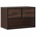 Miniatyrbilde 1 av 11: vidaXL TV-benk brun eik 60x31x39,5 cm konstruert tre og metall