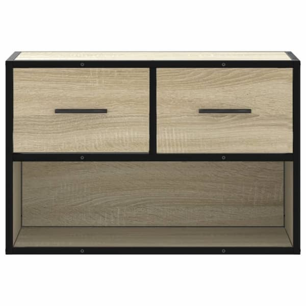 vidaXL TV-benk sonoma eik 60x31x39,5 cm konstruert tre og metall