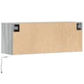 Miniatyrbilde 9 av 11: vidaXL Vegghengt TV-benk med LED grå sonoma 100x31x35 cm