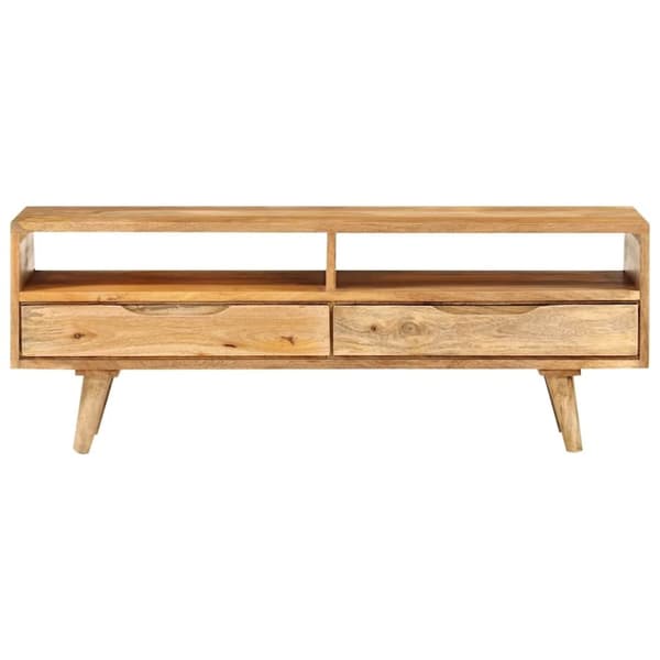 vidaXL TV-benk 110x30x41 cm heltre mango
