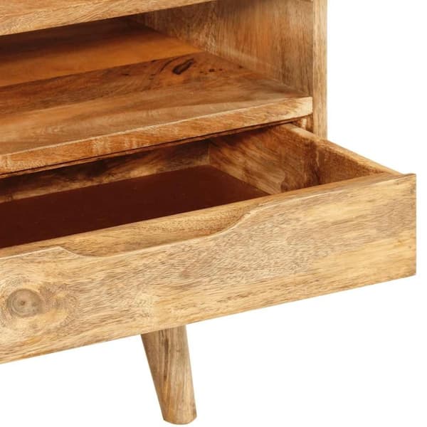vidaXL TV-benk 110x30x41 cm heltre mango