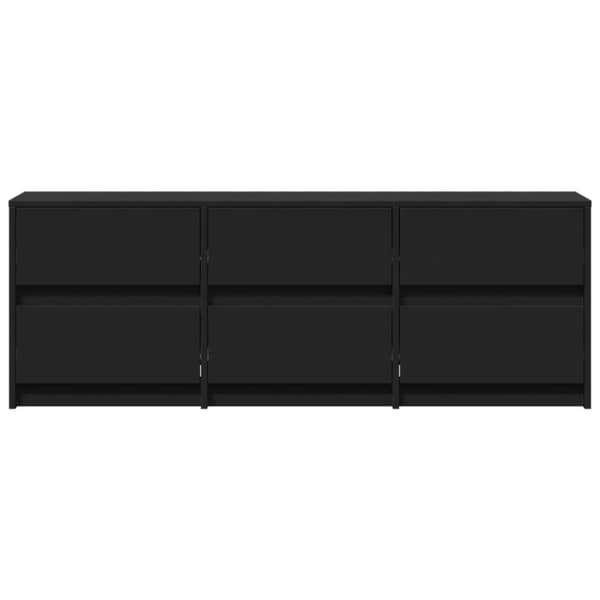 vidaXL Tv-bänk med LEDs svart 140x34x50 cm konstruerat trä