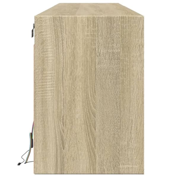 vidaXL Vegghengt TV-benk med LED sonoma eik 180x31x45 cm