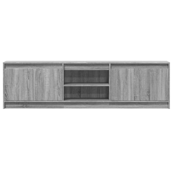 vidaXL Tv-bänk med LEDs grå sonoma 180x34x50 cm konstruerat trä