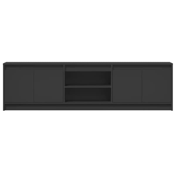 vidaXL tv-bord med LED-lys 180x34x50 cm konstrueret træ sort