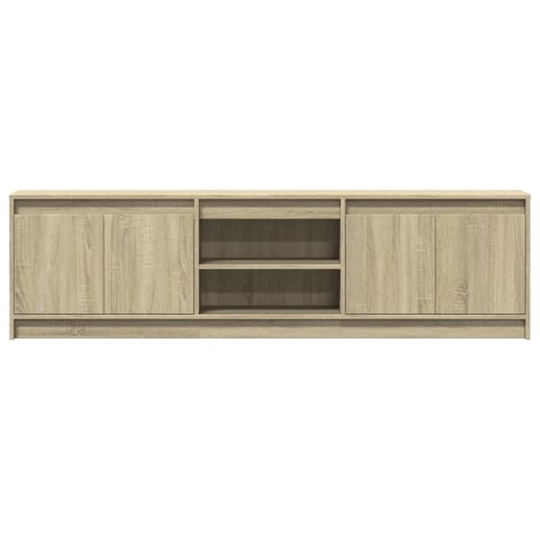 vidaXL TV-taso LED-valoilla Sonoma-tammi 180x34x50 cm tekninen puu