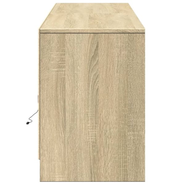 vidaXL TV-taso LED-valoilla Sonoma-tammi 180x34x50 cm tekninen puu