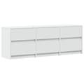 Miniatyrbillede 4 af 11: vidaXL tv-bord med LED-lys 140x34x50 cm konstrueret træ hvid