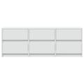 Miniatyrbillede 8 af 11: vidaXL tv-bord med LED-lys 140x34x50 cm konstrueret træ hvid