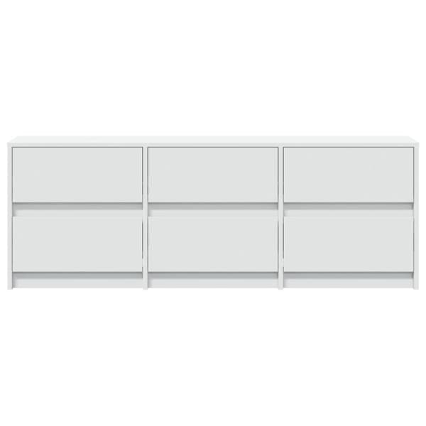 vidaXL tv-bord med LED-lys 140x34x50 cm konstrueret træ hvid