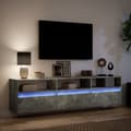 Pikkukuva 6 / 11: vidaXL TV-seinäkaappi LED-valoilla betoninharmaa 180x31x45 cm