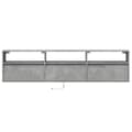 Pikkukuva 7 / 11: vidaXL TV-seinäkaappi LED-valoilla betoninharmaa 180x31x45 cm