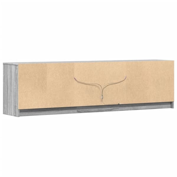 vidaXL tv-bord m. LED-lys 180x34x50 cm konstrueret træ grå sonoma-eg