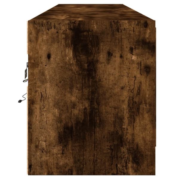 vidaXL TV-seinäkaappi LED-valoilla savutammi 180x31x38 cm