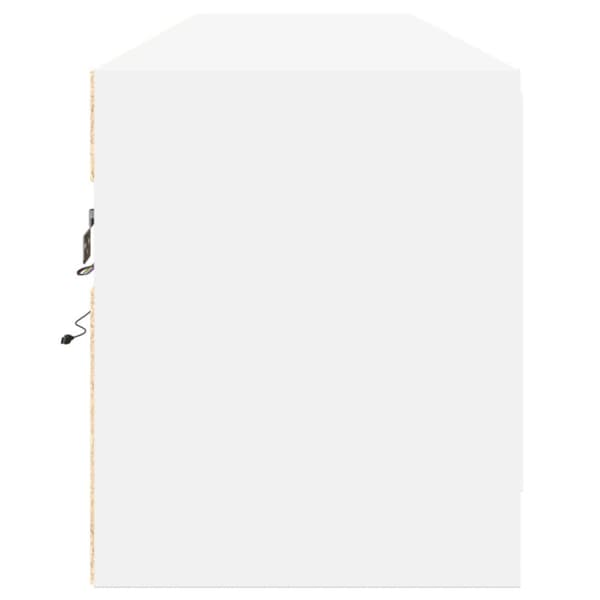 vidaXL væghængt tv-bord med LED 180x31x38 cm hvid