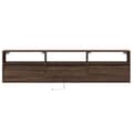 Miniatyrbilde 7 av 11: vidaXL Vegghengt TV-benk med LED brun eik 180x31x45 cm