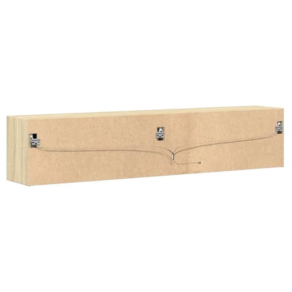 vidaXL Vegghengt TV-benk med LED sonoma eik 180x31x38 cm