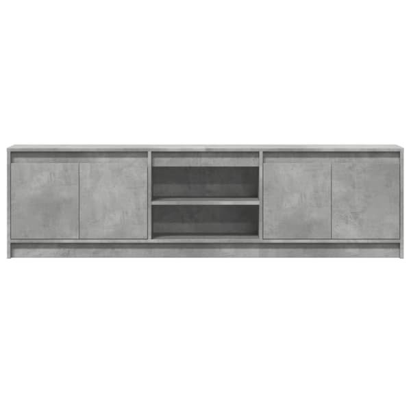vidaXL Tv-bänk med LEDs betonggrå 180x34x50 cm konstruerat trä