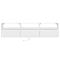 Miniatyrbilde 7 av 11: vidaXL Vegghengt TV-benk med LED hvit 180x31x45 cm