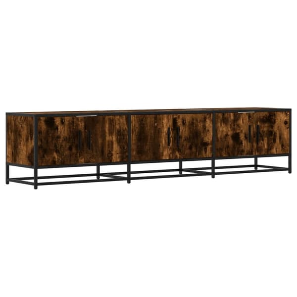 vidaXL Tv-bänk rökfärgad ek 180x35x41 cm konstruerat trä