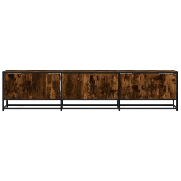 vidaXL Tv-bänk rökfärgad ek 180x35x41 cm konstruerat trä
