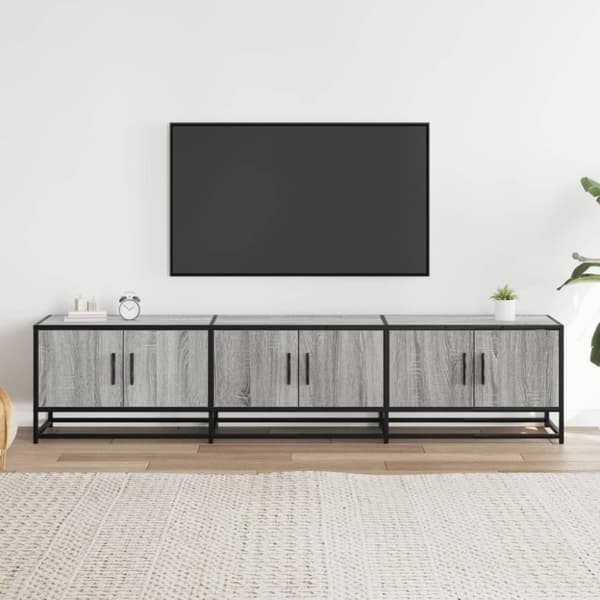 vidaXL TV-benk grå sonoma 180x35x41 cm konstruert tre