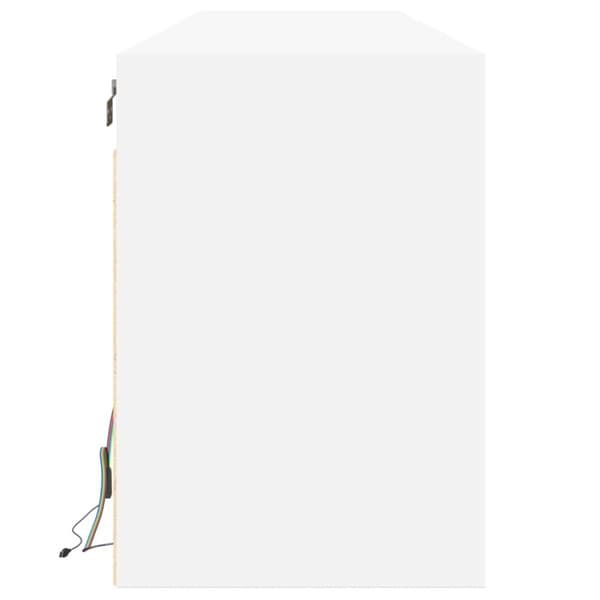 vidaXL væghængt tv-bord med LED 180x31x45 cm hvid