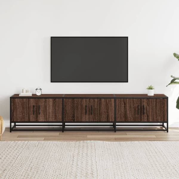 vidaXL tv-bord 180x35x41 cm konstrueret træ brun egetræsfarve