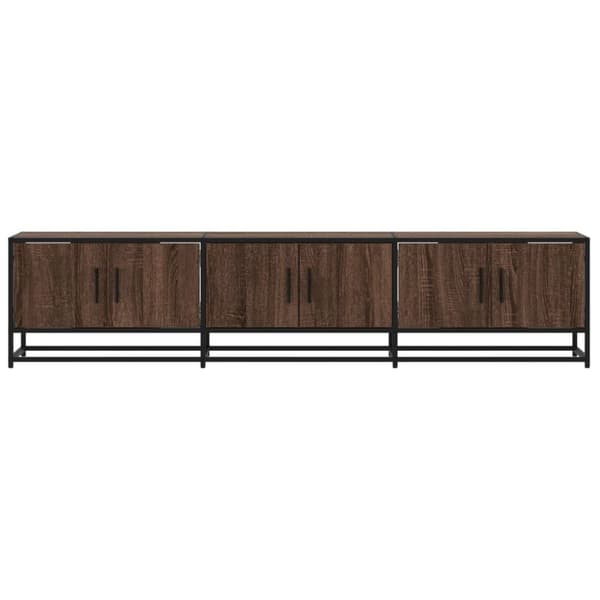 vidaXL tv-bord 180x35x41 cm konstrueret træ brun egetræsfarve