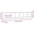 Miniatyrbillede 11 af 11: vidaXL tv-bord 180x35x41 cm konstrueret træ brun egetræsfarve