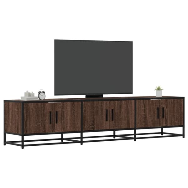 vidaXL tv-bord 180x35x41 cm konstrueret træ brun egetræsfarve