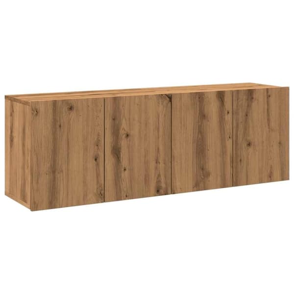 vidaXL TV-kaapit seinäkiinnitettävä 2 kpl artesaani tammi 60x30x41 cm
