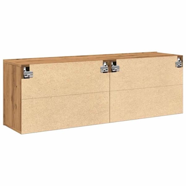 vidaXL TV-kaapit seinäkiinnitettävä 2 kpl artesaani tammi 60x30x41 cm