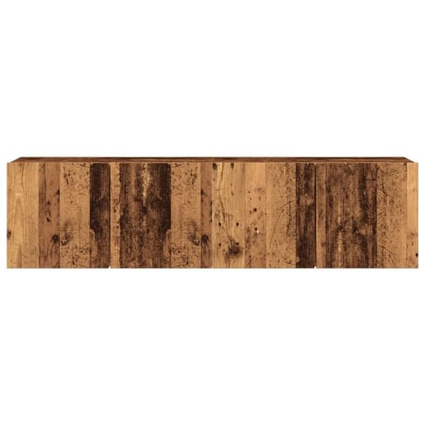 vidaXL TV-kaapit seinäkiinnitettävä 2 kpl vanha puu 80x30x41 cm