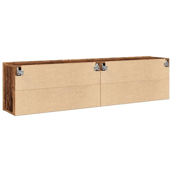 vidaXL TV-kaapit seinäkiinnitettävä 2 kpl vanha puu 80x30x41 cm