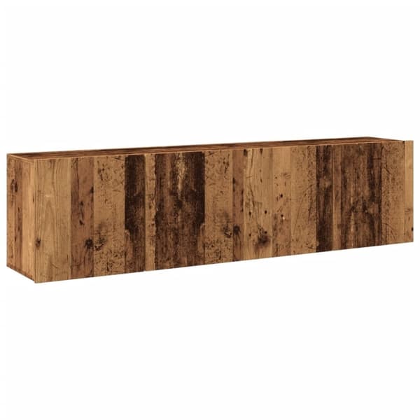 vidaXL TV-kaapit seinäkiinnitettävä 2 kpl vanha puu 80x30x41 cm