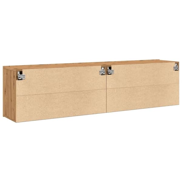 vidaXL væghængte tv-borde 2 stk. 80x30x41 cm egetræslook