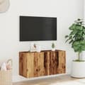 Miniatyrbillede 4 af 11: vidaXL væghængt tv-bord 80x30x41 cm gammelt træ-look