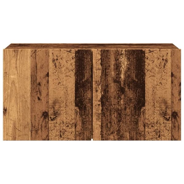 vidaXL væghængt tv-bord 80x30x41 cm gammelt træ-look