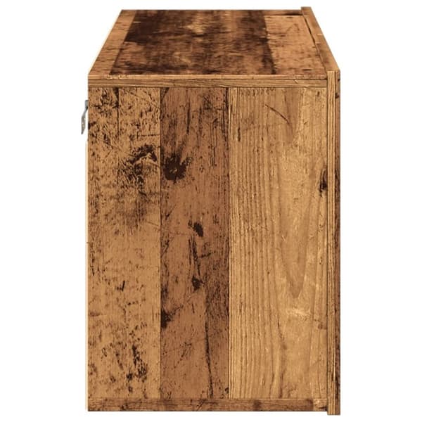 vidaXL væghængt tv-bord 80x30x41 cm gammelt træ-look