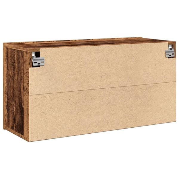 vidaXL væghængt tv-bord 80x30x41 cm gammelt træ-look