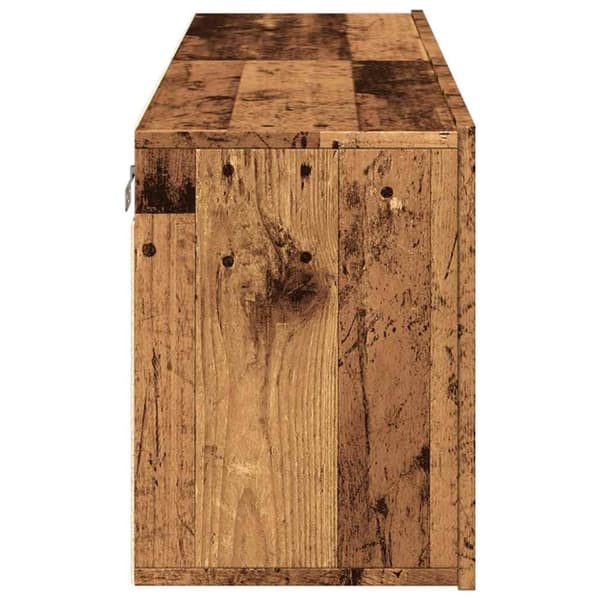 vidaXL Veggmonterte TV-benker 2 stk gammelt tre 60x30x41 cm