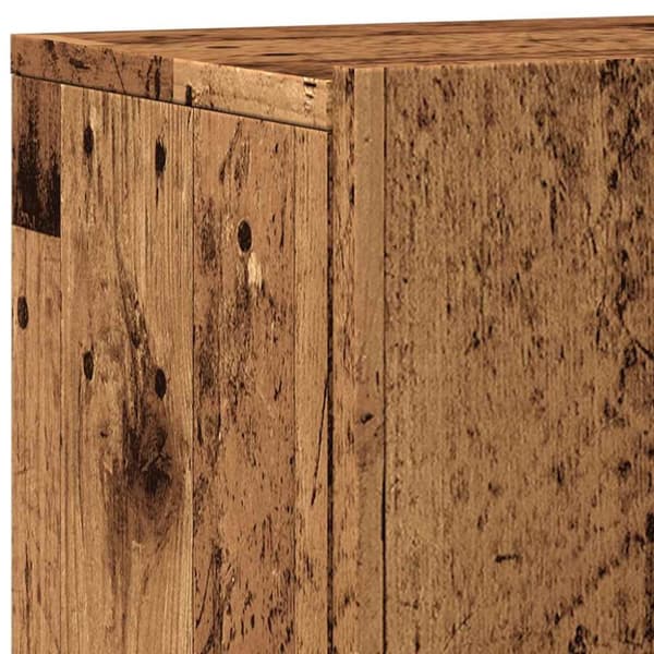 vidaXL Veggmonterte TV-benker 2 stk gammelt tre 60x30x41 cm