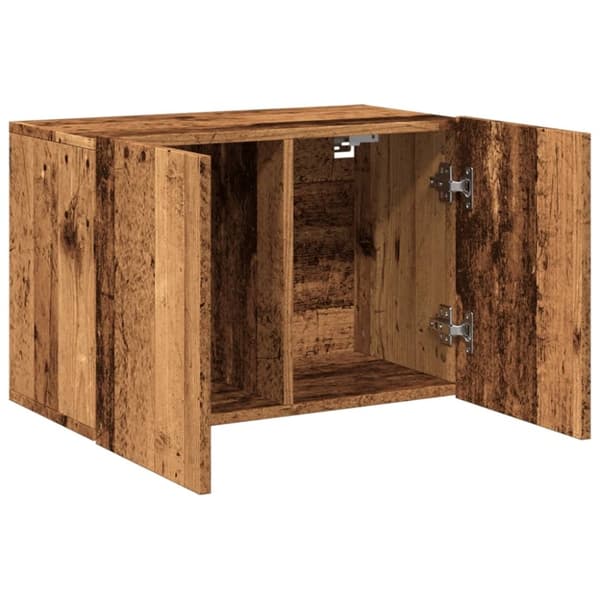 vidaXL Vegghengt TV-benk gammelt tre 60x30x41 cm