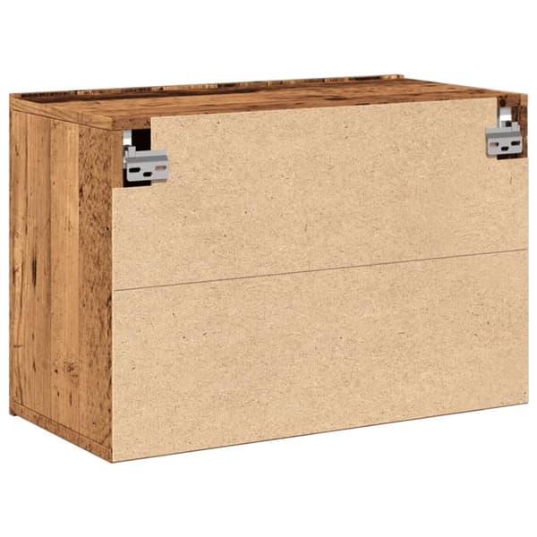vidaXL Vegghengt TV-benk gammelt tre 60x30x41 cm