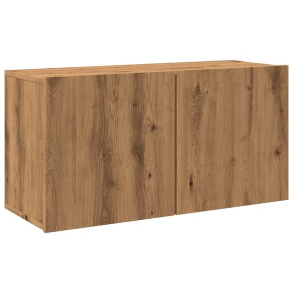 vidaXL Vegghengt TV-benk artisan eik 80x30x41 cm